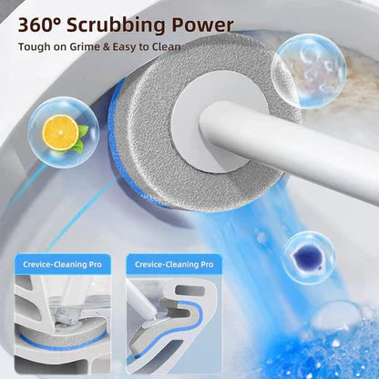 Disposable Toilet Brush Set -with Built-In Cleaner & 24Refills