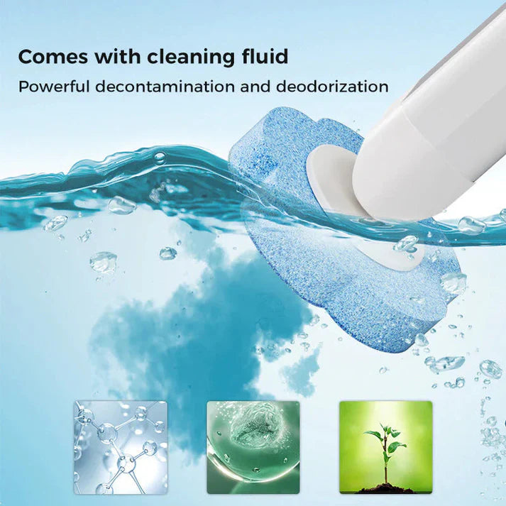 Disposable Toilet Brush Set -with Built-In Cleaner & 24Refills