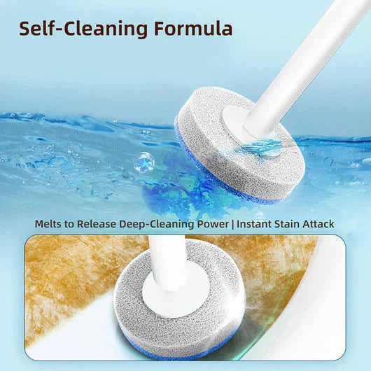 Disposable Toilet Brush Set -with Built-In Cleaner & 24Refills