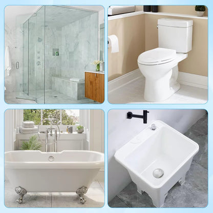 Disposable Toilet Brush Set -with Built-In Cleaner & 24Refills