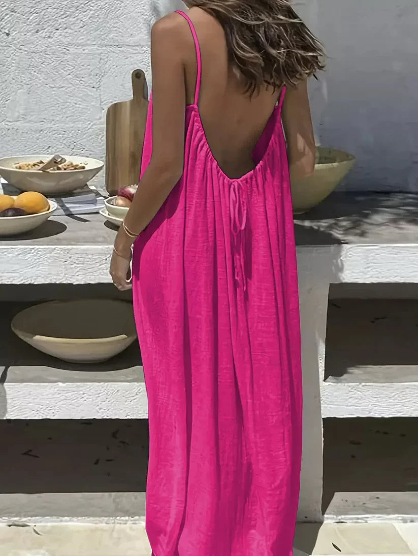 ✨Women's Solid Color Backless Cami Dress-lln✨