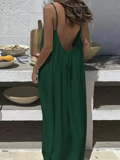 ✨Women's Solid Color Backless Cami Dress-lln✨