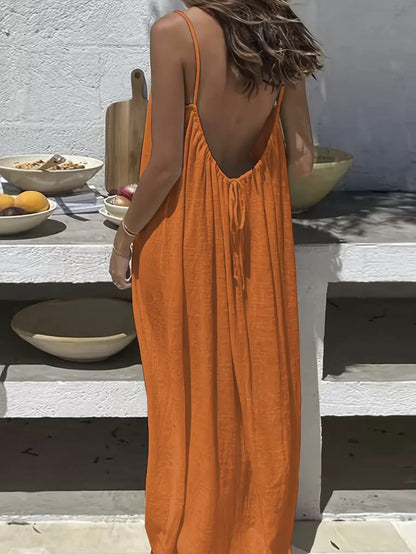✨Women's Solid Color Backless Cami Dress-lln✨