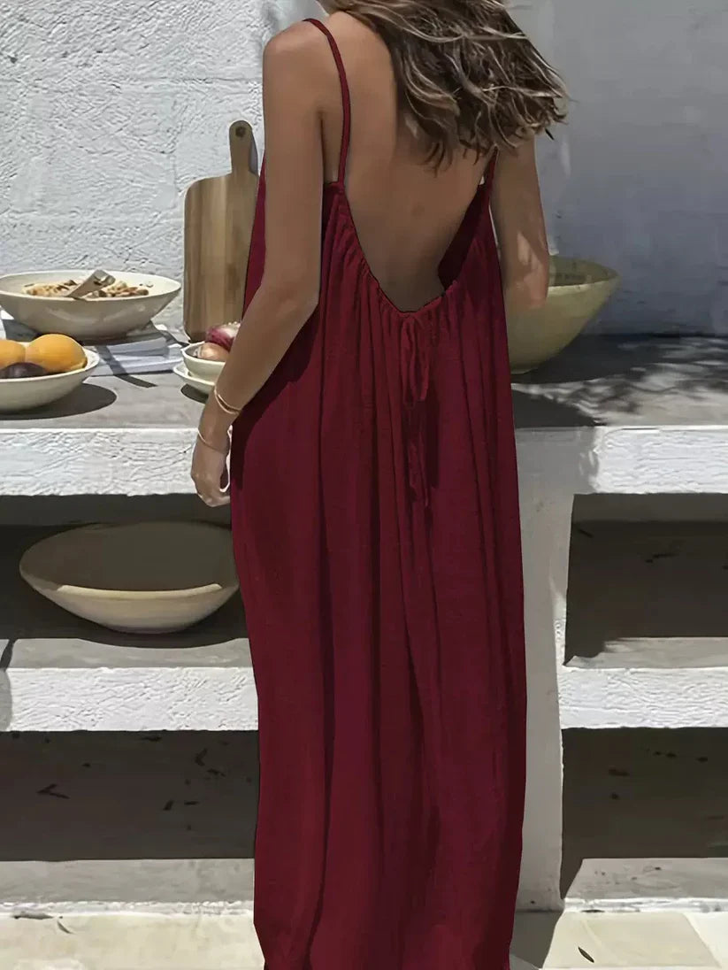✨Women's Solid Color Backless Cami Dress-lln✨