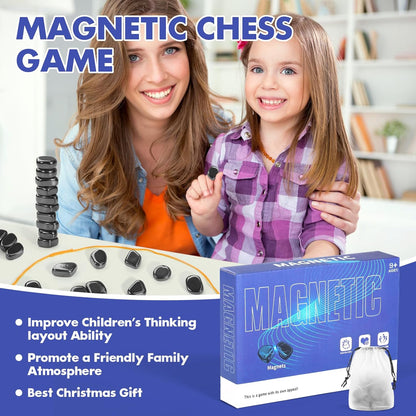Magnetic Chess Game,Portable Intellectual Battle & Strategy Board Game for Family Game Night,Magnetic Chess Strategy Game with String & Stones for Kids and Adults, Advent Calendar 2025
