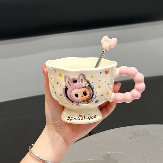 Labb Aesthetic Ceramic Couple Mugs - Perfect Birthday & Souvenir Gift for Her,Pair of Couple Mugs