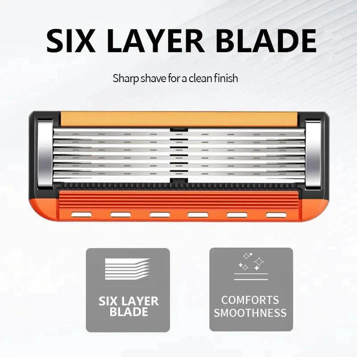 Razor Refill Set + Free Handle – Ultra-Sharp Stainless Blades for Smooth Shave