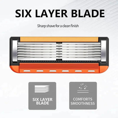 Razor Refill Set + Free Handle – Ultra-Sharp Stainless Blades for Smooth Shave